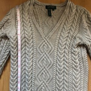 Lauren Ralph Lauren Women’s Silver Sparkle Sweater